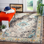 SAFAVIEH Monaco Runner Rug 2'2"x12', Grey & Light Blue MNC243G
