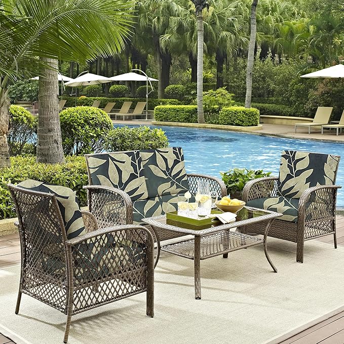 8Pcs Outdoor Cushion Covers, Patio Cushion Covers, Stretch Elastic Slipcovers - Image 6