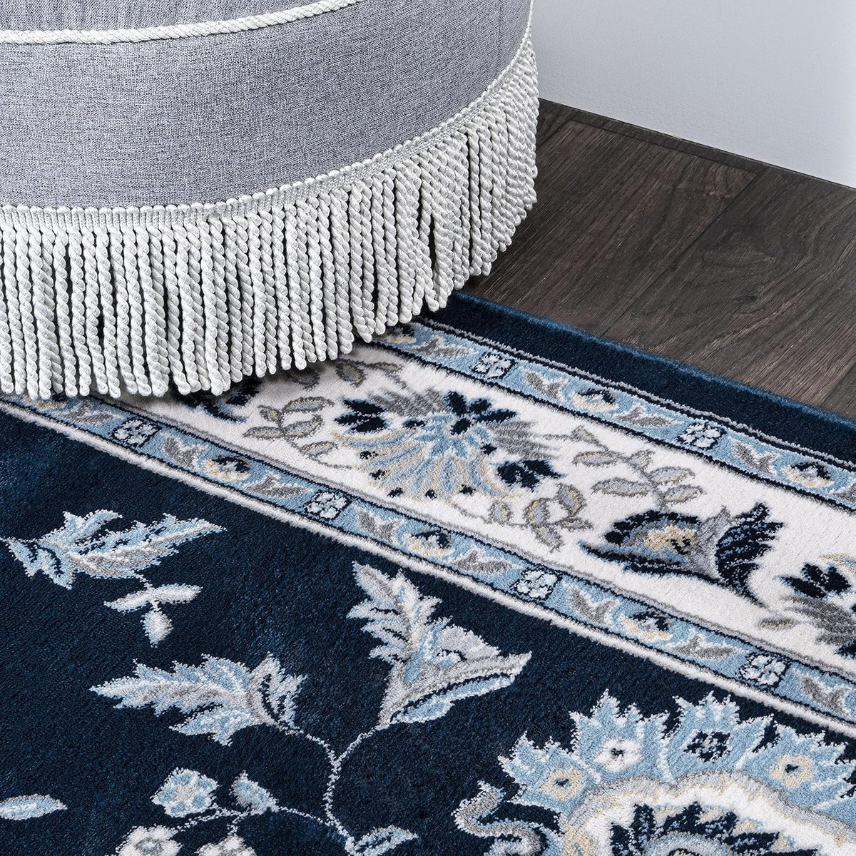 JONATHAN Y Cherie French Cottage Navy/Ivory Runner Rug, 2x10, Vintage, Bohemian, Easy-Cleaning for Living Room, Bedroom, Kitchen, Pet Friendly, Non-Shedding (MDP505E-210)