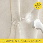 NICETOWN 100% Absolutely Blackout Linen Curtains - Image 7