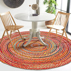 Hausattire Bohemian Braided Rug 5' Round - Image 4