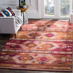 SAFAVIEH Canyon Collection Area Rug - 5' x 8', Multi, Handmade Boho Southwestern Tribal Wool, Ideal for High Traffic Areas in Living Room, Bedroom (CNY108D)