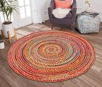 Hausattire Bohemian Braided Rug 3' Round - Image 3