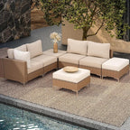 8Pcs Outdoor Cushion Covers, Patio Cushion Covers, Stretch Elastic Slipcovers - Image 5
