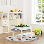 UTEX 2 in 1 Kids Construction Play Table with Drawers Compatible with Lego