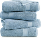 LANE LINEN Towel Set Soft Absorbent Quick Dry 100% Cotton 4 Piece - Allure