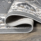 JONATHAN Y Cherie French Cottage Gray/Cream Runner Rug, 2x10, Vintage, Bohemian, Easy-Cleaning for Living Room, Bedroom, Kitchen, Pet Friendly, Non-Shedding (MDP505B-210)
