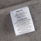 Amazon Basics Banded Bathroom Bath Rug Mat, Machine Washable, 100% Cotton, 31" x 20", Powder Gray (Pack of 2)