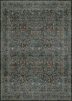 Vintage Washable Dark Green 10x14 Rug - Image 2