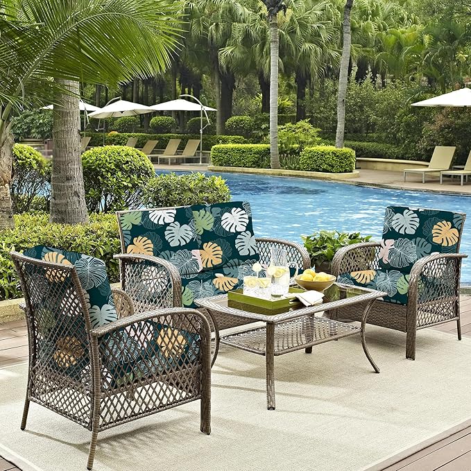 8Pcs Outdoor Cushion Covers, Patio Cushion Covers, Stretch Elastic Slipcovers - Image 6