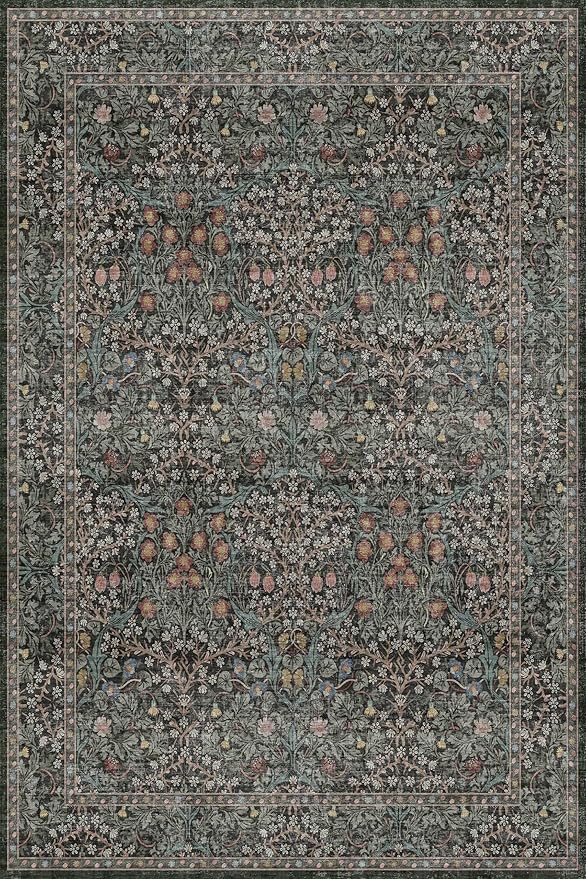 Dark Green 2x4 Rug Runner, Entryway Rugs, Small Runners - Image 7