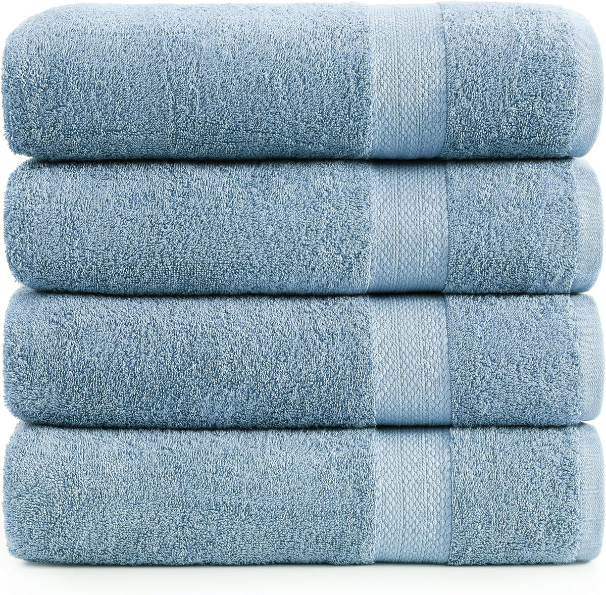 LANE LINEN Towel Set Soft Absorbent Quick Dry 100% Cotton 4 Piece - Allure