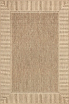 nuLOOM Asha Light Brown Bordered Indoor/Outdoor Area Rug, 2' x 3'