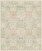 Vintage Washable Beige Green 10x12 Rug - Image 2