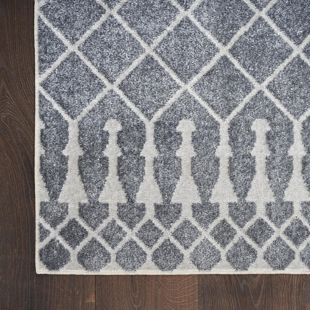 Nourison Home Astra Machine Washable Denim 3'3" x 5' Area Rug - Easy Clean, Non Shedding, Bed Room, Living Room, Dining Room, Kitchen (3' x 5')