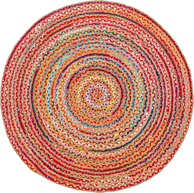 Hausattire Bohemian Braided Rug 3' Round by Hausattire