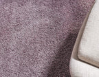 Unique Loom Studio Solid Shag Collection Urban Modern Super Soft & Plush Area Rug (2' 0 x 6' 7 Runner, Mauve)