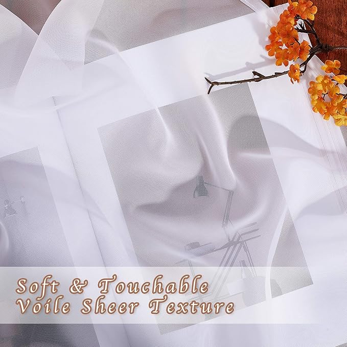 NICETOWN Voile Sheer Curtains for Windows, Grommet Elegant Airy Lightweight - Image 5