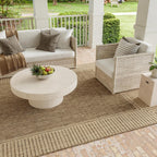 nuLOOM Asha Light Brown Bordered Indoor/Outdoor Area Rug, 2' x 3'