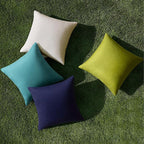 MIULEE Pack of 4 Decorative Outdoor Throw Pillow Covers Linen Waterproof Pillow - Image 4