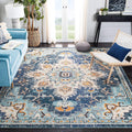 SAFAVIEH Madison Square Rug 9', Traditional Blue & Light Blue MAD473M