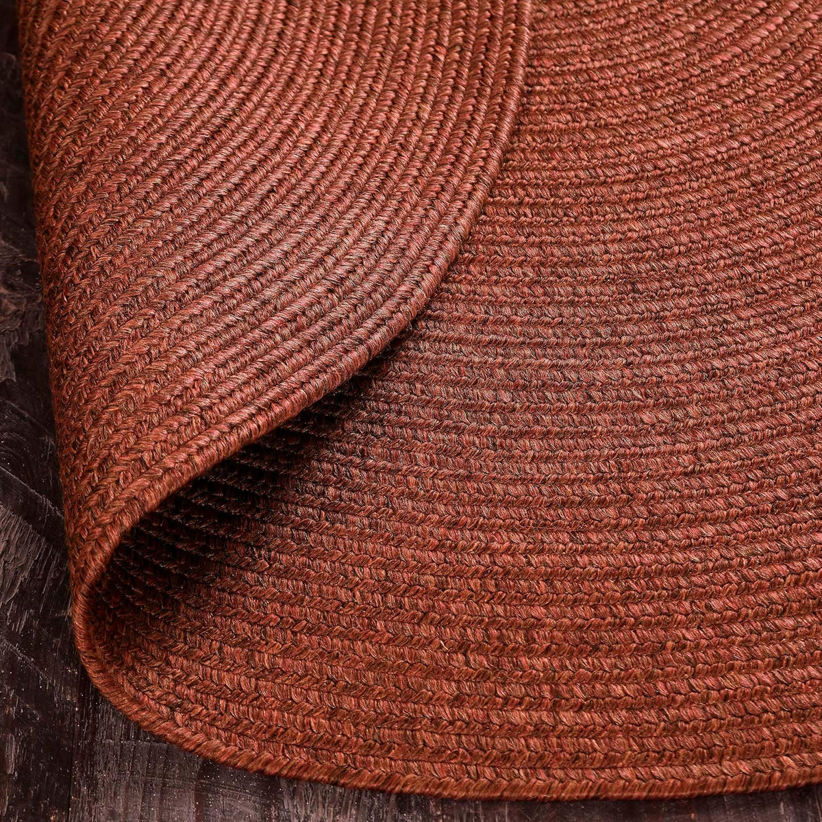 SUPERIOR Indoor/Outdoor Area Rug, Reversible Braided Floor Decor for Living Room, Kitchen, Patio, Front Porch, Modern Boho Farmhouse Rugs, Hardwood, Bedroom Accessories, 3' x 5', Brick