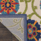 Nourison Home Aloha Blue Multicolor 2'3" x 10' Area Rug - Easy Clean, Non Shedding, Bed Room, Living Room, Dining Room, Kitchen (10' Runner)
