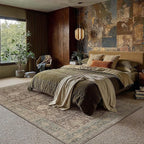5x7 Washable Area Rug for Living Room Bedroom Vintage Rust Red Soft Low Pile - Image 3