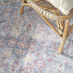 Nourison Home New Concept Washables Blue Multicolor 4' x 6' Area Rug - Easy Clean, Non Shedding, Bed Room, Living Room, Dining Room, Kitchen (4' x 6')