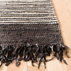 SAFAVIEH Vintage Leather Collection Runner Rug - 2'3" x 6', Dark Brown & Multi, Handmade Boho Fringe Leather, Ideal for High Traffic Areas in Living Room, Bedroom (VTL373C)