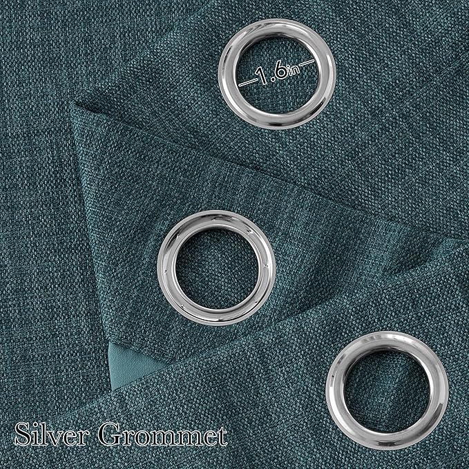 NICETOWN Greyish Blue Blackout Curtains 84 inches Long - Image 2