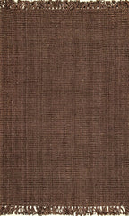 nuLOOM Daniela Chocolate Solid Flatweave Area Rug, 4' x 6'