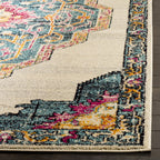 SAFAVIEH Monaco Collection Runner Rug - 2'2" x 8', Multi, Boho Chic Medallion Distressed Design, Non-Shedding & Easy Care, Ideal for High Traffic Areas in Living Room, Bedroom (MNC254F)