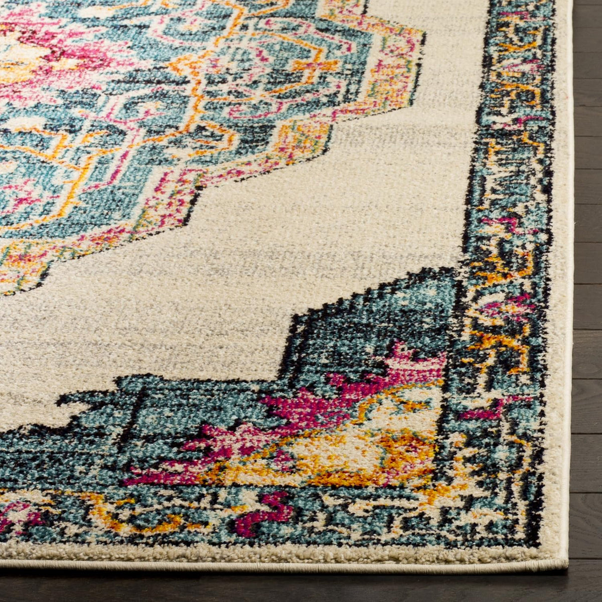 SAFAVIEH Monaco Collection Runner Rug - 2'2" x 8', Multi, Boho Chic Medallion Distressed Design, Non-Shedding & Easy Care, Ideal for High Traffic Areas in Living Room, Bedroom (MNC254F)