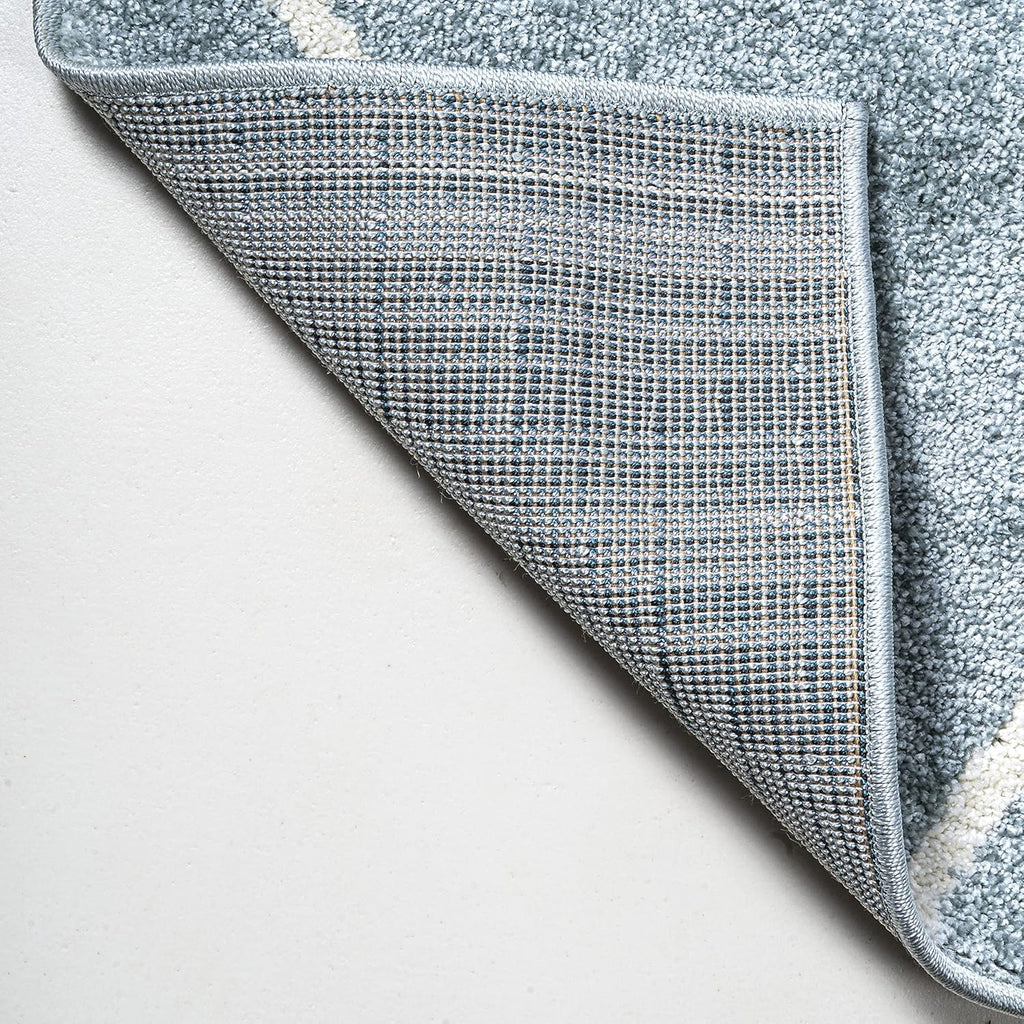 JONATHAN Y Cole Diamond Trellis Light Blue/White Runner Rug 2x10, Modern,Contemporary,Geometric,Casual, Easy-Cleaning for Living Room,Bedroom,Kitchen,Pet Friendly,Non-Shedding (SEU102C-210)