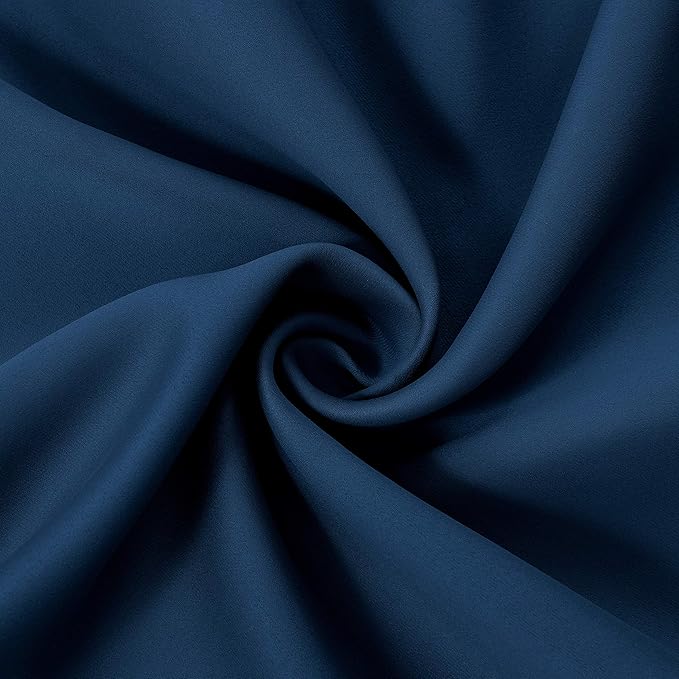 LEMOMO Navy Blue Thermal Blackout Curtains/42 x 72 Inch/Set of 2 Panels Room - Image 5
