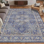 Washable Area Rug 8' x 10' Vintage Traditional Persian Mat by Unknown