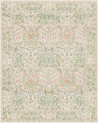 Cream Green Washable 8x10 Area Rugs - Image 2