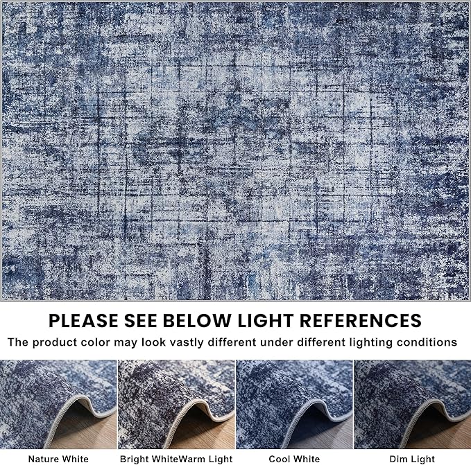 9x12 Area Rugs for Living Room Washable Rug: Anti-Skid Abstract Modern Living - Image 9