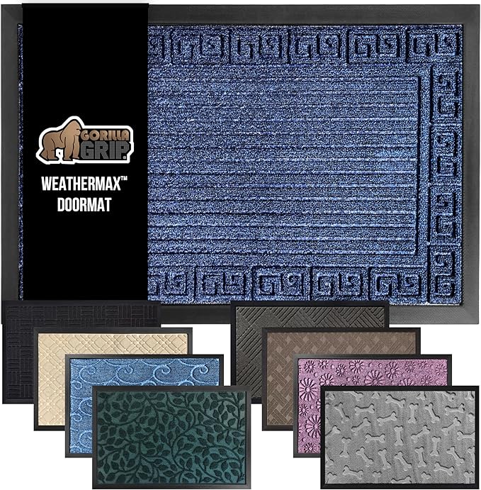 GORILLA GRIP 100% Waterproof All-Season WeatherMAX Doormat, US Designed Natural by GorillaGrip