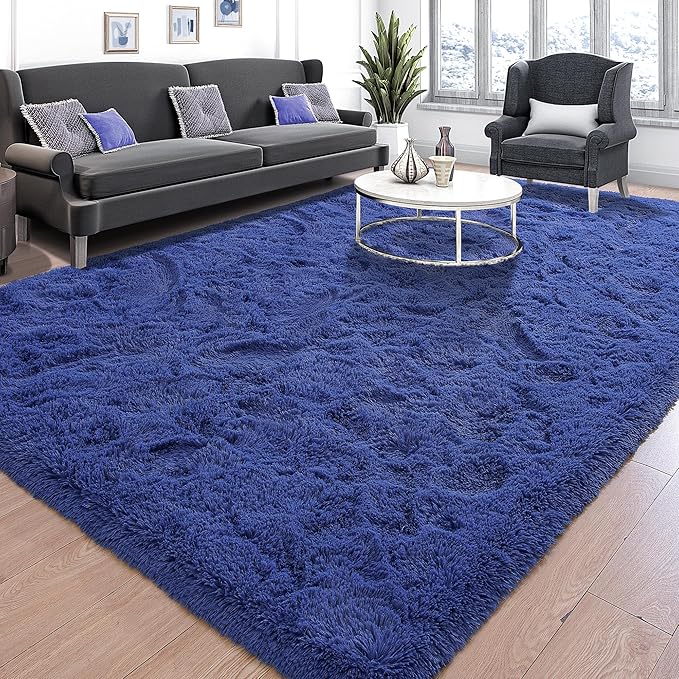 Tepook Fluffy Large Rugs for Living Room, Shag Area Rug 6x9 Soft Carpet for - Image 2