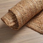 Hausattire Hand Woven Jute Braided Rug, Reversible Boho Entry Area Rugs - Image 9