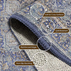 Washable Area Rug 4' x 6' Vintage Traditional Persian Mat - Image 6