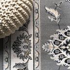 JONATHAN Y Cherie French Cottage Gray/Cream Runner Rug, 2x10, Vintage, Bohemian, Easy-Cleaning for Living Room, Bedroom, Kitchen, Pet Friendly, Non-Shedding (MDP505B-210)