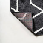 JONATHAN Y Tumbling Blocks Black/White Runner Rug 2x8, Modern,Contemporary,Geometric,Casual, Easy-Cleaning for Living Room,Bedroom,Kitchen,Pet Friendly,Non-Shedding (SEU101A-28)
