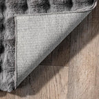 nuLOOM Jeni Dark Grey, Solid Faux Rabbit, Fluffy and Cozy, High Traffic - Image 4