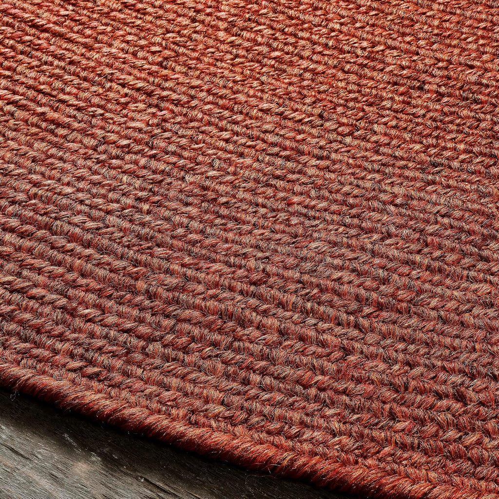 SUPERIOR Indoor/Outdoor Area Rug, Reversible Braided Floor Decor for Living Room, Kitchen, Patio, Front Porch, Modern Boho Farmhouse Rugs, Hardwood, Bedroom Accessories, 3' x 5', Brick